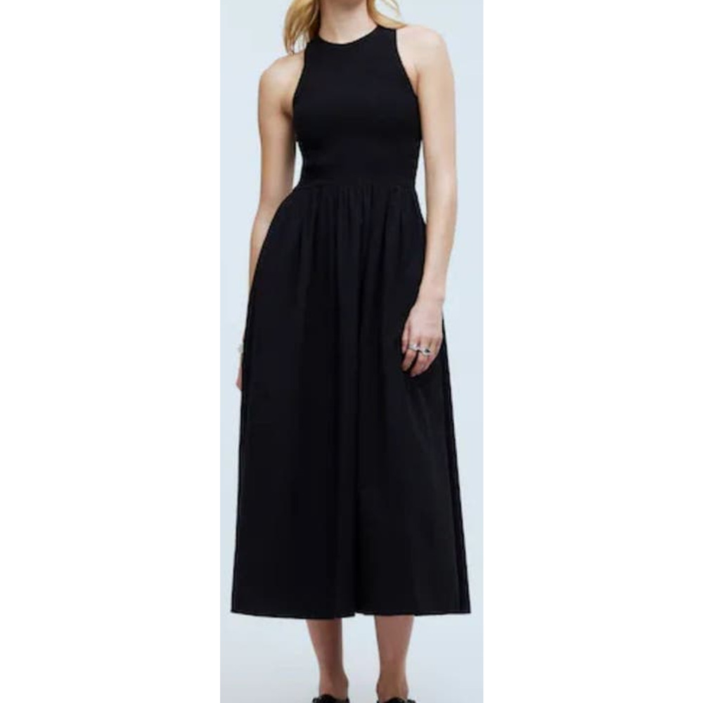 Madewell The Melody Smocked Cotton Trendy Tank Midi Dress US Women's XS New